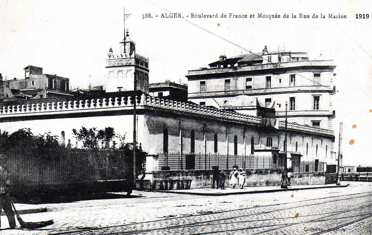 Alger - Boulevard de France et Mosquee de la Rue de la Marine - 1919.jpg